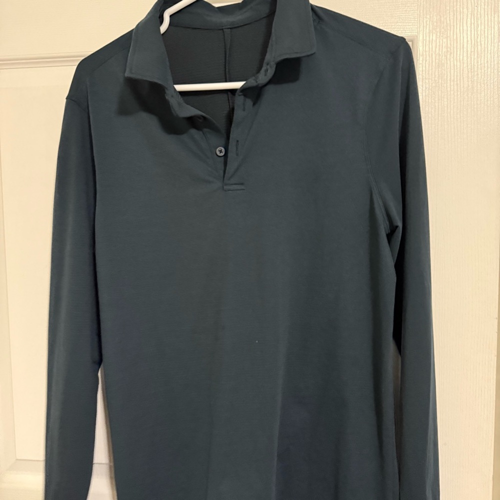 Lululemon Evolution Long Sleeve Polo Shirt - Navy